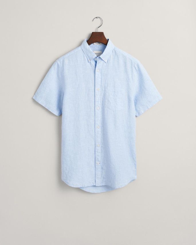 Gant Reg Linen Kortærmet Skjorte – Få den nu!
