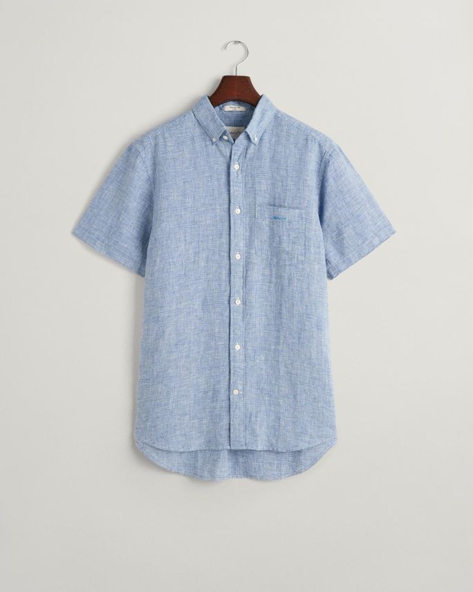 Gant Houndstooth Kortærmet Skjorte på Udsalg