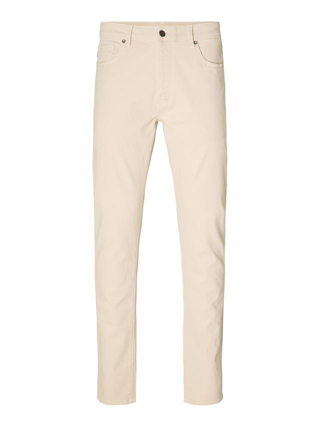 Slh175 Slim Leon 6402 Ecru Soft Jeans på udsalg