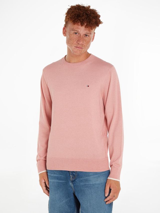 Mouline Økologisk Bomuld C Hals Trøje fra Tommy Hilfiger – Tilbud!