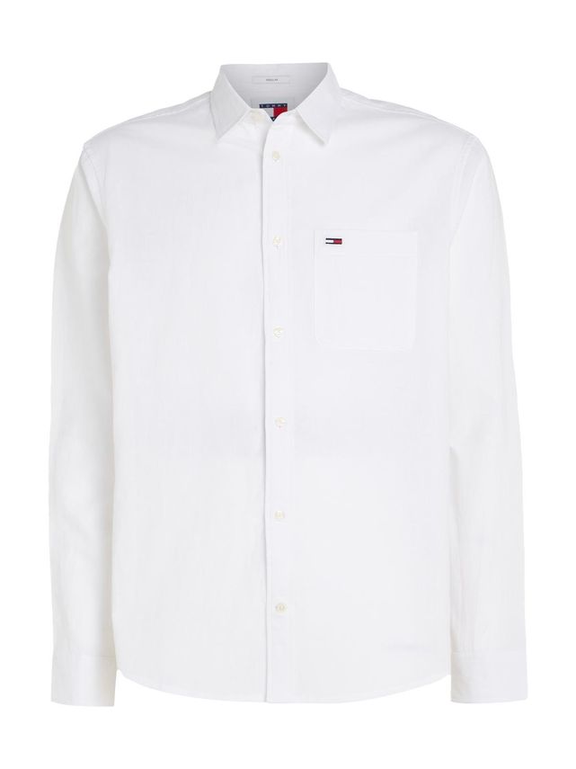 Tommy Jeans Tjm Reg Linned Blend Skjorte på tilbud