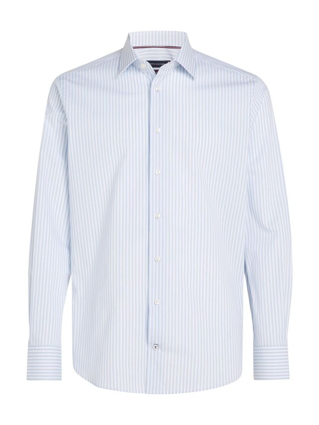 Flex Collar Stripe Shirt fra Tommy Hilfiger