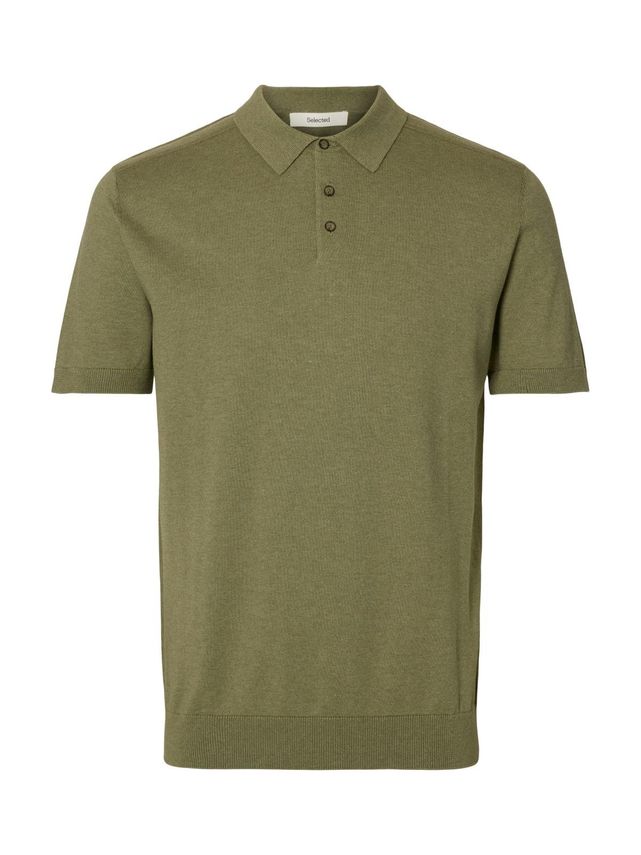 Slhberg Ss Knit Polo Noos fra Selected