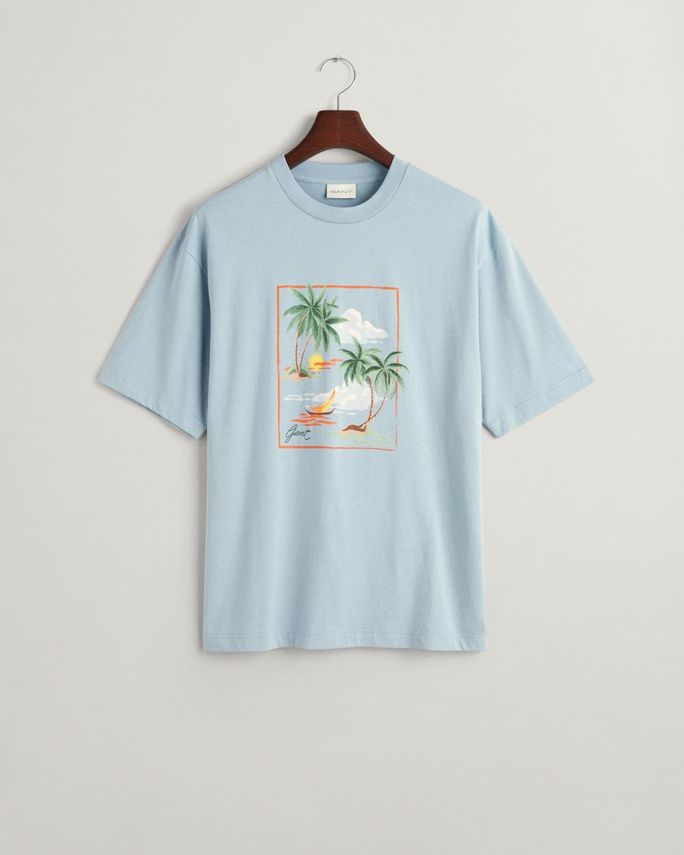 Hawaii Printed Graphic Ss T Shirt fra Gant