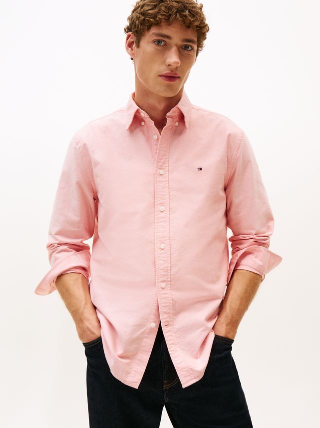 Tommy Hilfiger Solid Heritage Oxford Skjorte – Udsalg