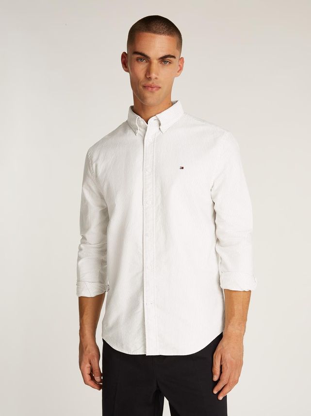 Heritage Oxford Stripe Rf Shirt fra Tommy Hilfiger