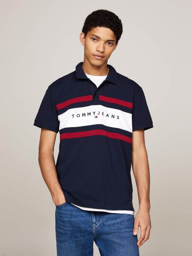 Tjm Colorblock Linear Polo fra Tommy Jeans