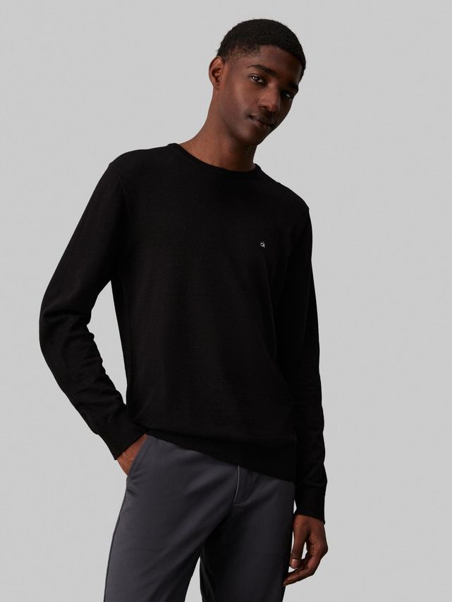 Cotton Silk Blend Cn Sweater fra Calvin Klein