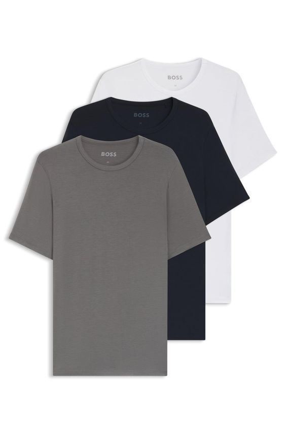 Tshirt Rn 3p Bamboo 10270020 0 fra Boss Black