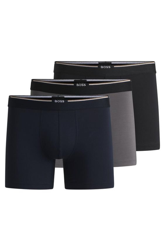 Bamboo Boxer Briefs 3-pak fra Boss Black - Fantastisk tilbud!