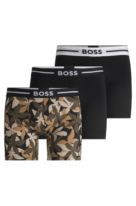 Boss Black Boxerbriefs 3-pak med Bold Design - Udsalg!