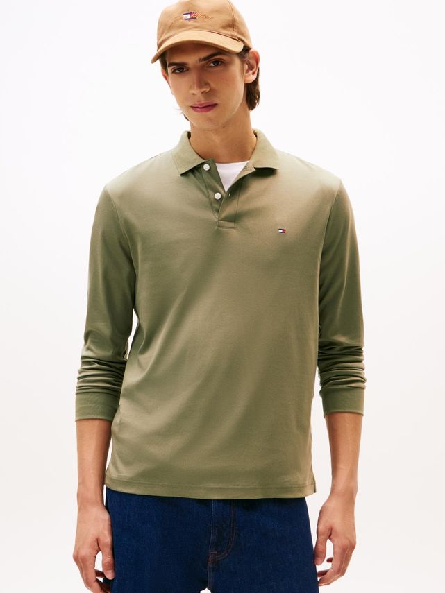 Tommy Hilfiger L S Liquid Cotton Polo - Fantastisk Tilbud!