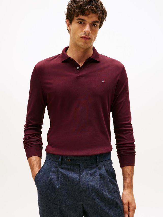 L S Liquid Cotton Reg Polo fra Tommy Hilfiger