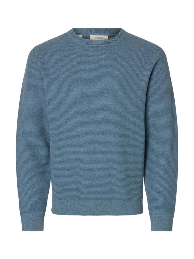 Slhross Ls Knit Structure Crew Neck fra Selected