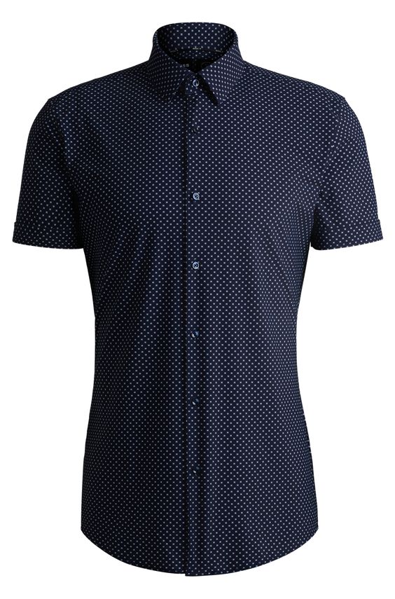 BOSS Herreskjorte med moderne print – Ideel til sommeren