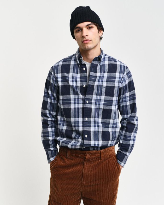 Reg Tartan Melange Check Shirt fra Gant