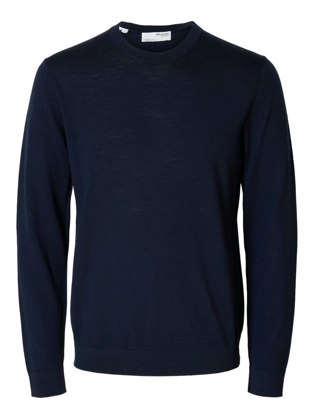 Slhtray Ls Knit Merino Crew Neck No fra Selected