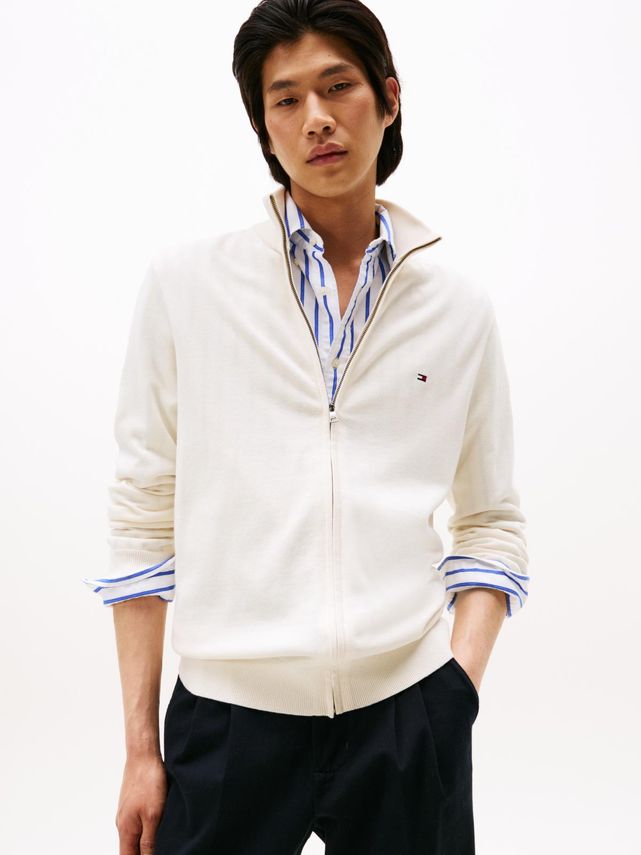 Essential Cotton Zip Thru fra Tommy Hilfiger