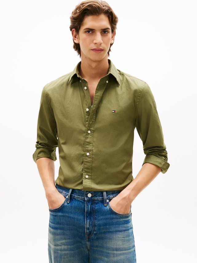 Flex Poplin Solid Rf Shirt fra Tommy Hilfiger
