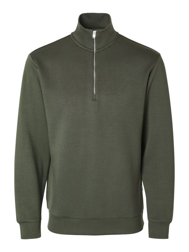 Slhemanuel Soft Zip High Neck Sweat fra Selected
