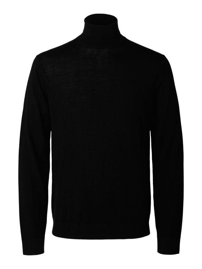 Slhtray Ls Knit Merino Roll Neck No fra Selected
