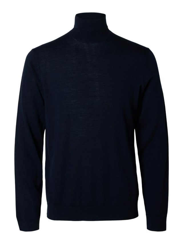 Slhtray Ls Knit Merino Roll Neck No fra Selected