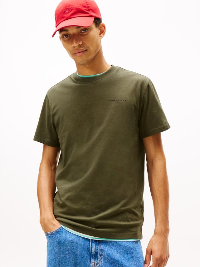 Tjm Slim Linear Chest Tee Ext fra Tommy Jeans