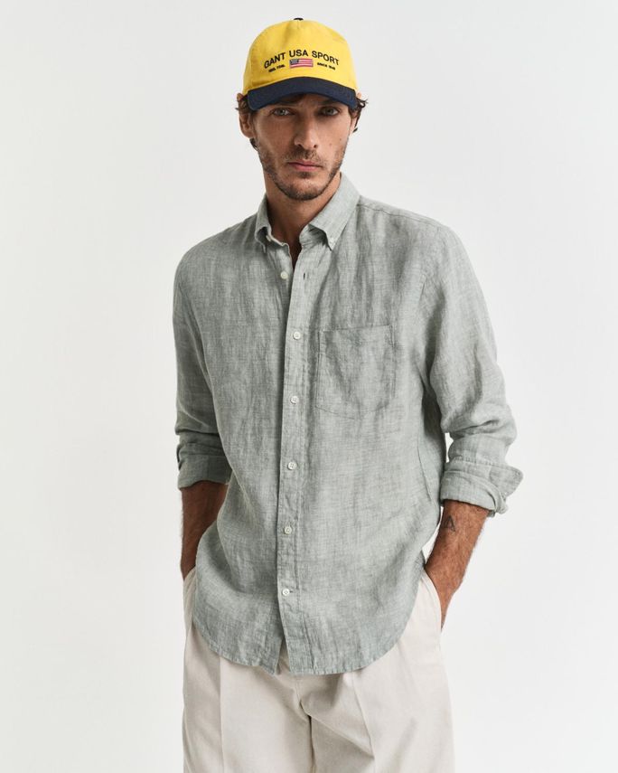 Gant Reg Linen Skjorte - Fantastisk Tilbud!