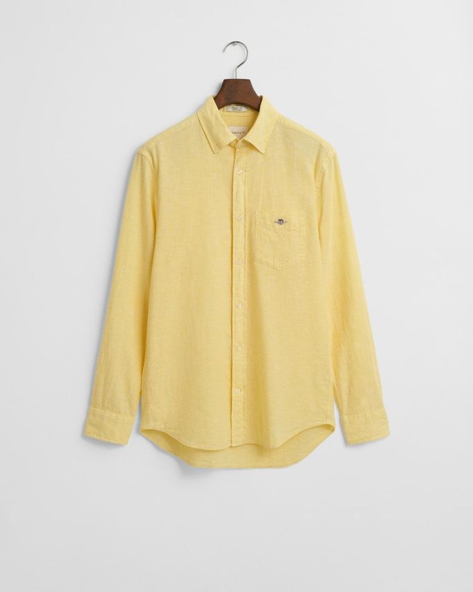 Reg Cotton Linen Shirt fra Gant