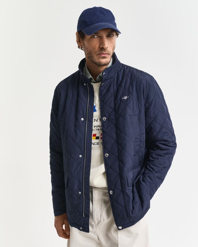 Quiltet Windcheater Mid Jacket fra Gant - Udsalg!