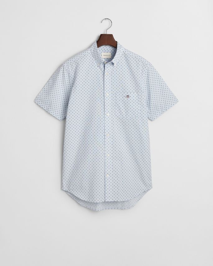 Reg Micro Print Ss Shirt fra Gant