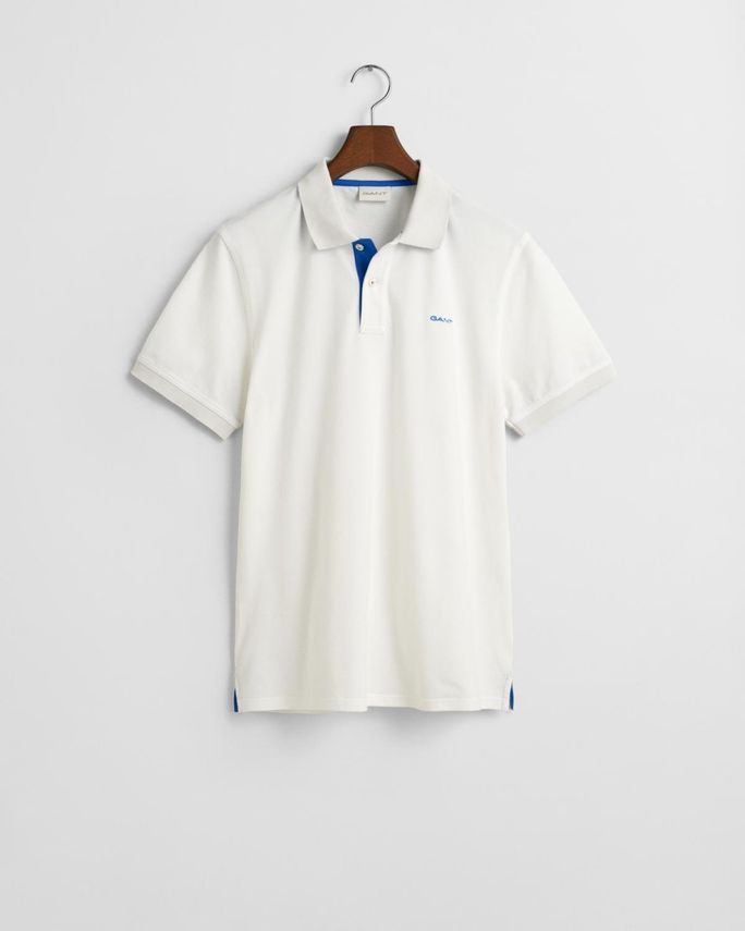 Reg Contrast Pique Ss Polo fra Gant