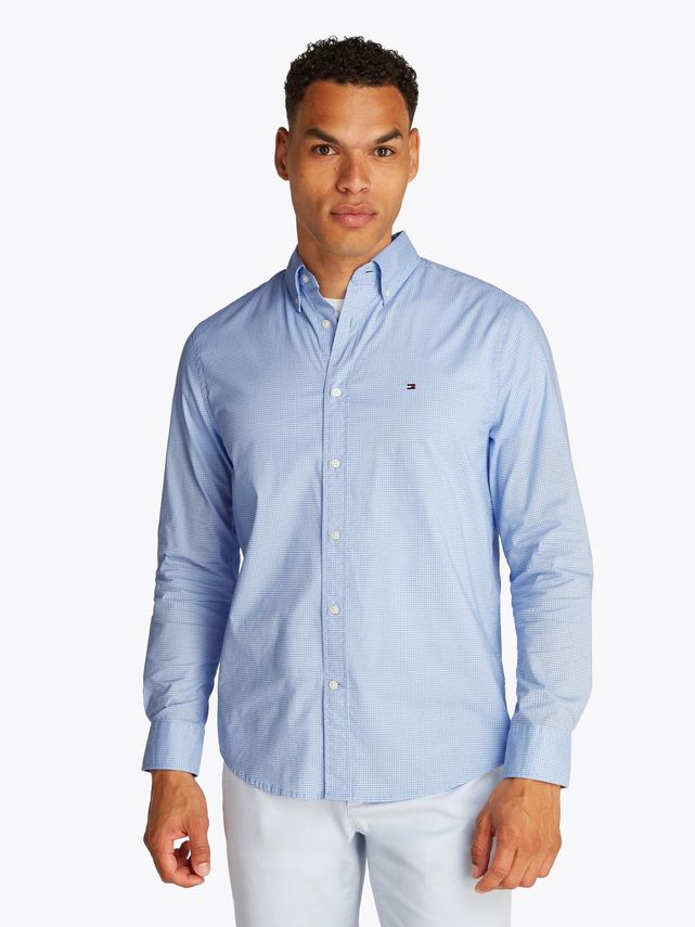 Flex Poplin Mini Print Rf Shirt fra Tommy Hilfiger