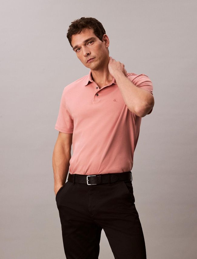 Ss Supima Chest Emb Polo fra Calvin Klein