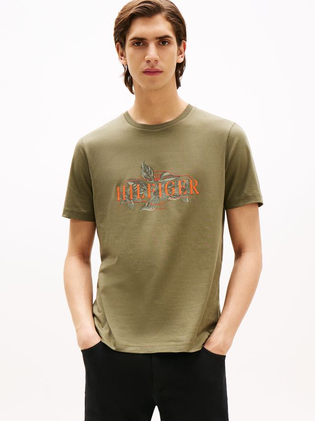 Tropisk Blomster T-shirt fra Tommy Hilfiger - Tilbud!