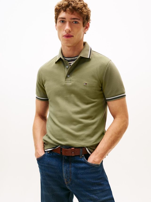 Tipped Slim Fit Polo fra Tommy Hilfiger – Udsalg!