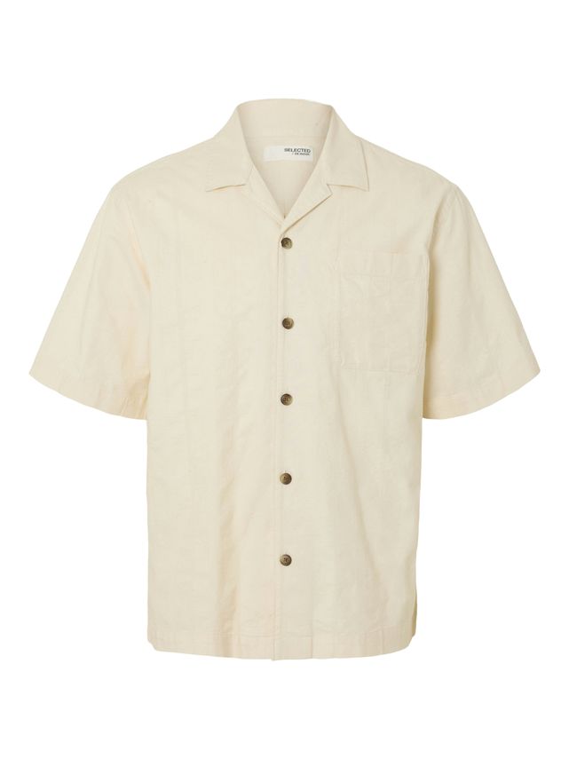 Slhrelaxjude Undyed Resort Ss Shirt fra Selected