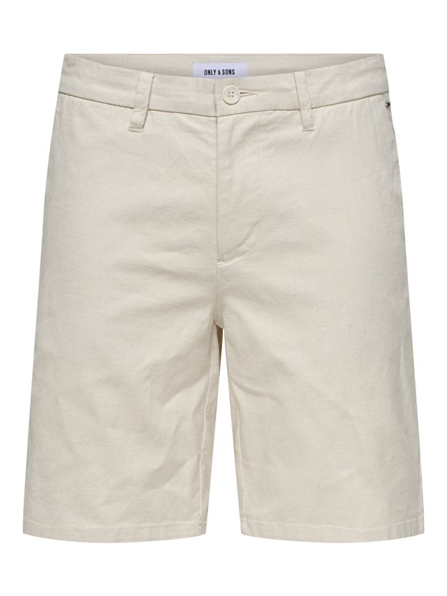 Onsmark 0011 Shorts i Bomulds- og Linnedmix fra Only & Sons