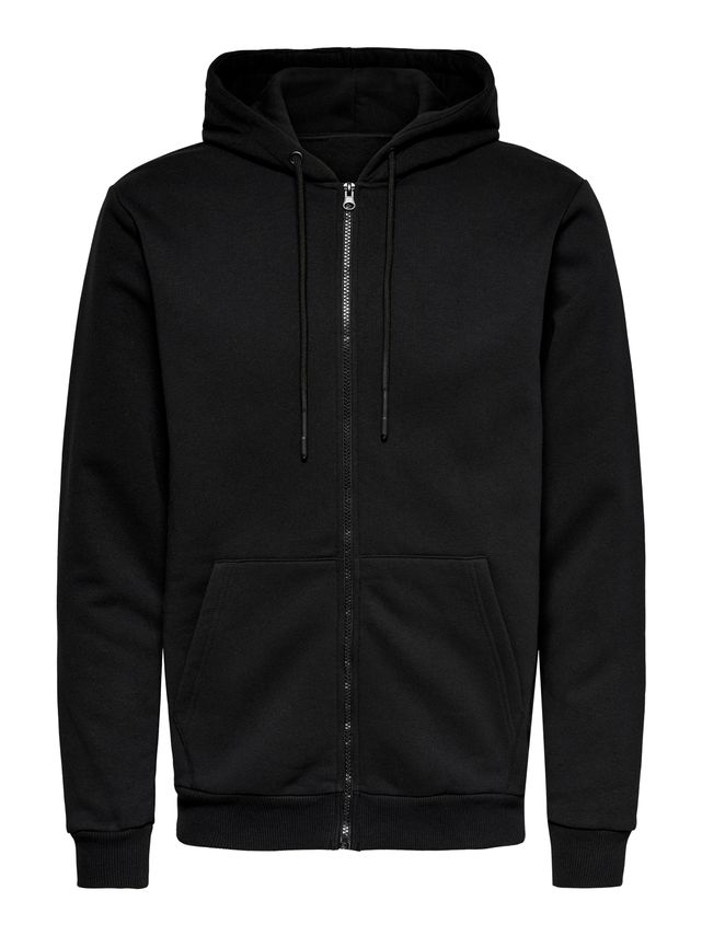 Onsceres Zip Thr. Hoodie Sweat Noos fra Only & Sons