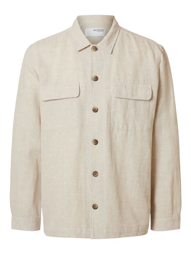 Slh Leroy Linned Overshirt – Black Friday Tilbud!