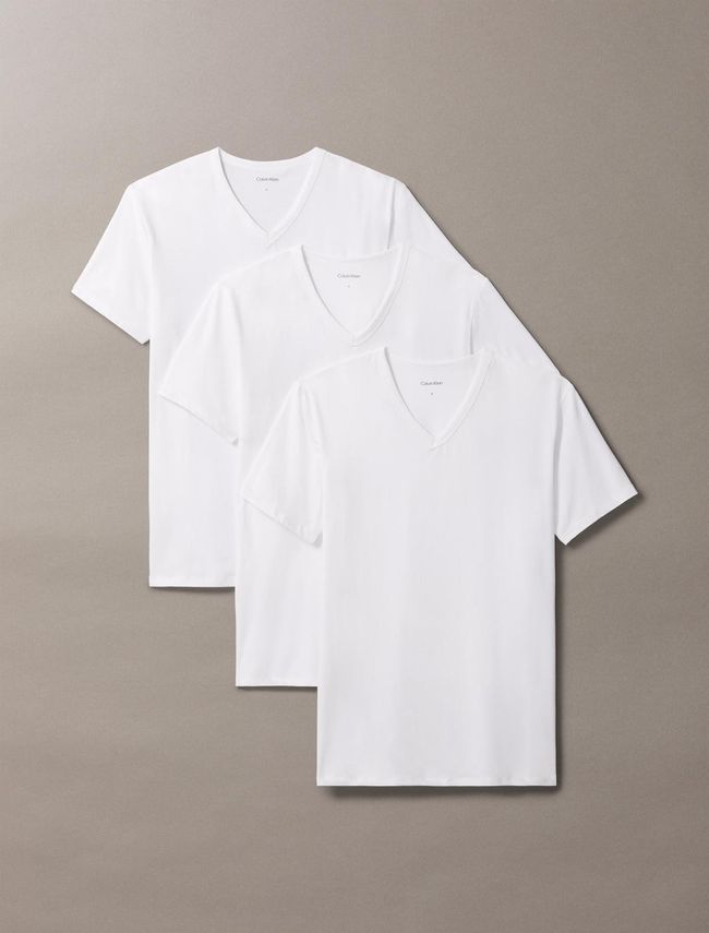 S S V Neck 3pk fra Calvin Klein