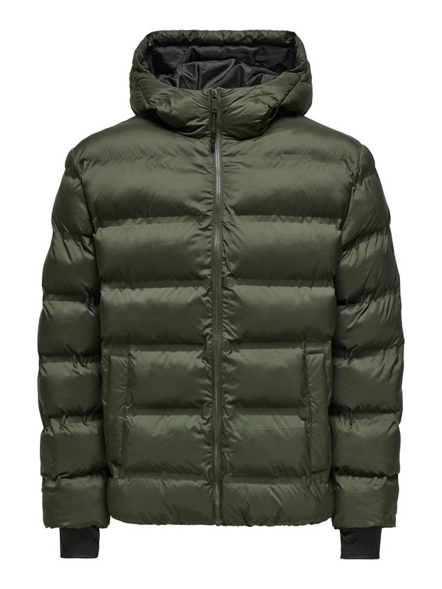 Onsunion Seamles Life Hood Puffer J fra Only & Sons
