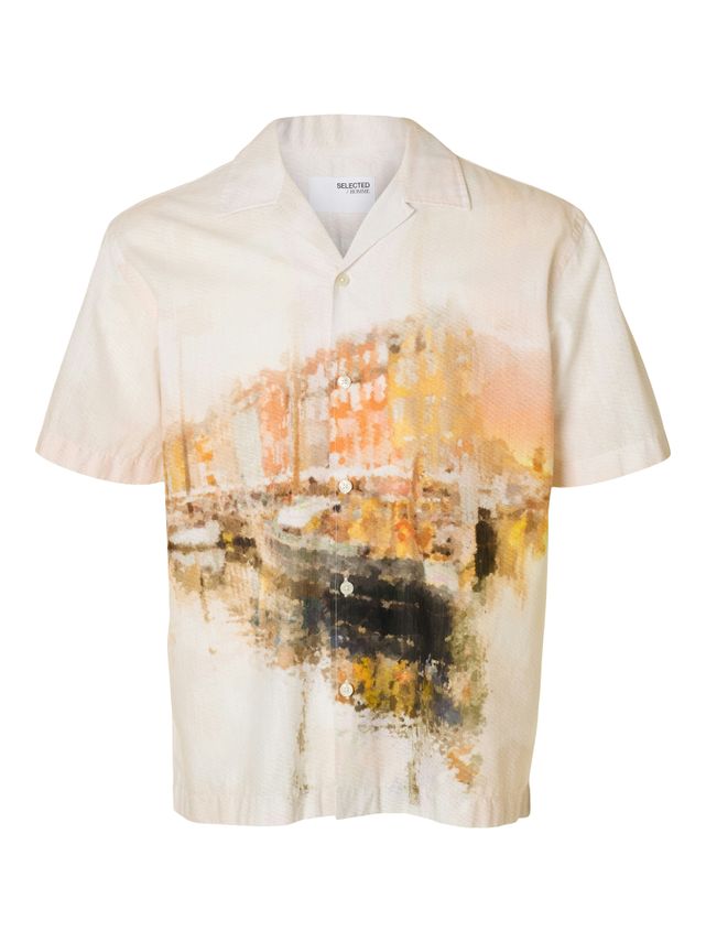 Slhrlxcarl Aop Ss Shirt fra Selected
