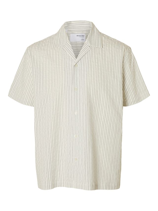 Slhrelaxed Ace Seersucker Ss Shirt fra Selected