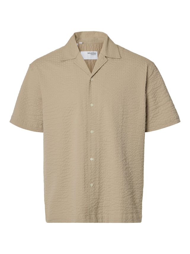 Slhrelaxed Ace Seersucker Ss Shirt fra Selected