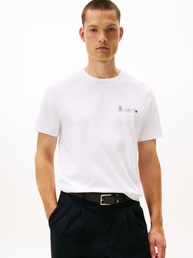 Small Crest Outline Tee fra Tommy Hilfiger