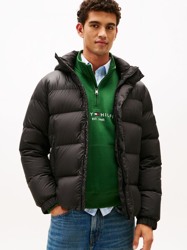 Mix Down Hooded Puffer fra Tommy Hilfiger