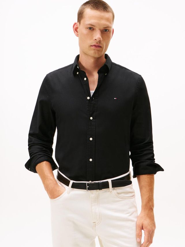 Flex Flannel Solid Rf Shirt fra Tommy Hilfiger