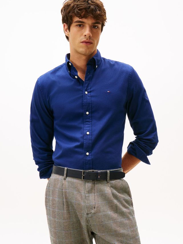 Flex Flannel Solid Rf Shirt fra Tommy Hilfiger