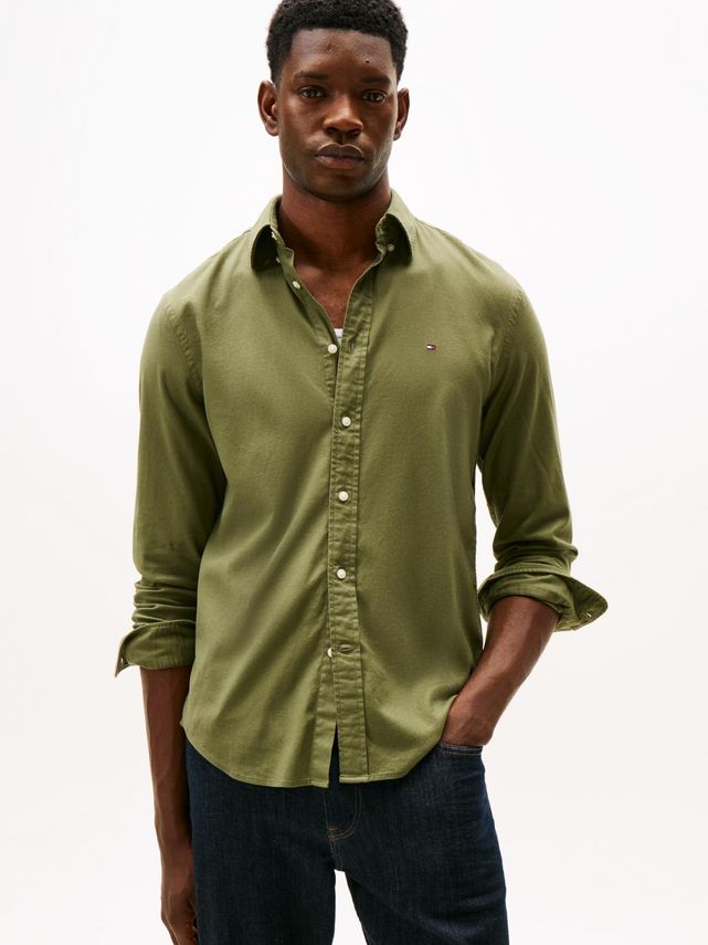 Flex Flannel Solid Rf Shirt fra Tommy Hilfiger
